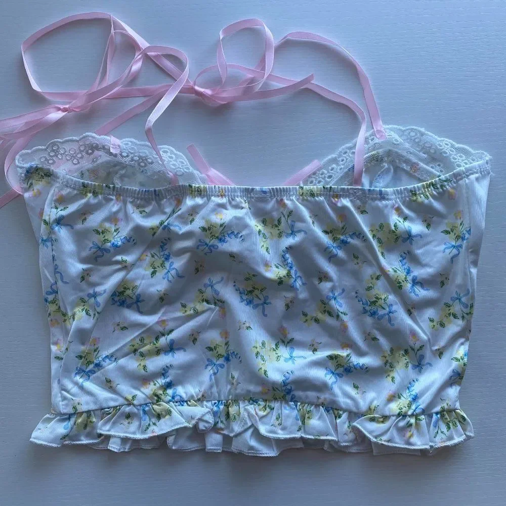 Fairy Core Floral Ruffle Cami - Picture 4 of 5